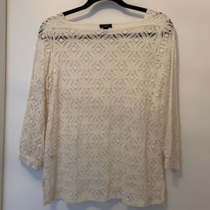 Long sleeve appliqué top